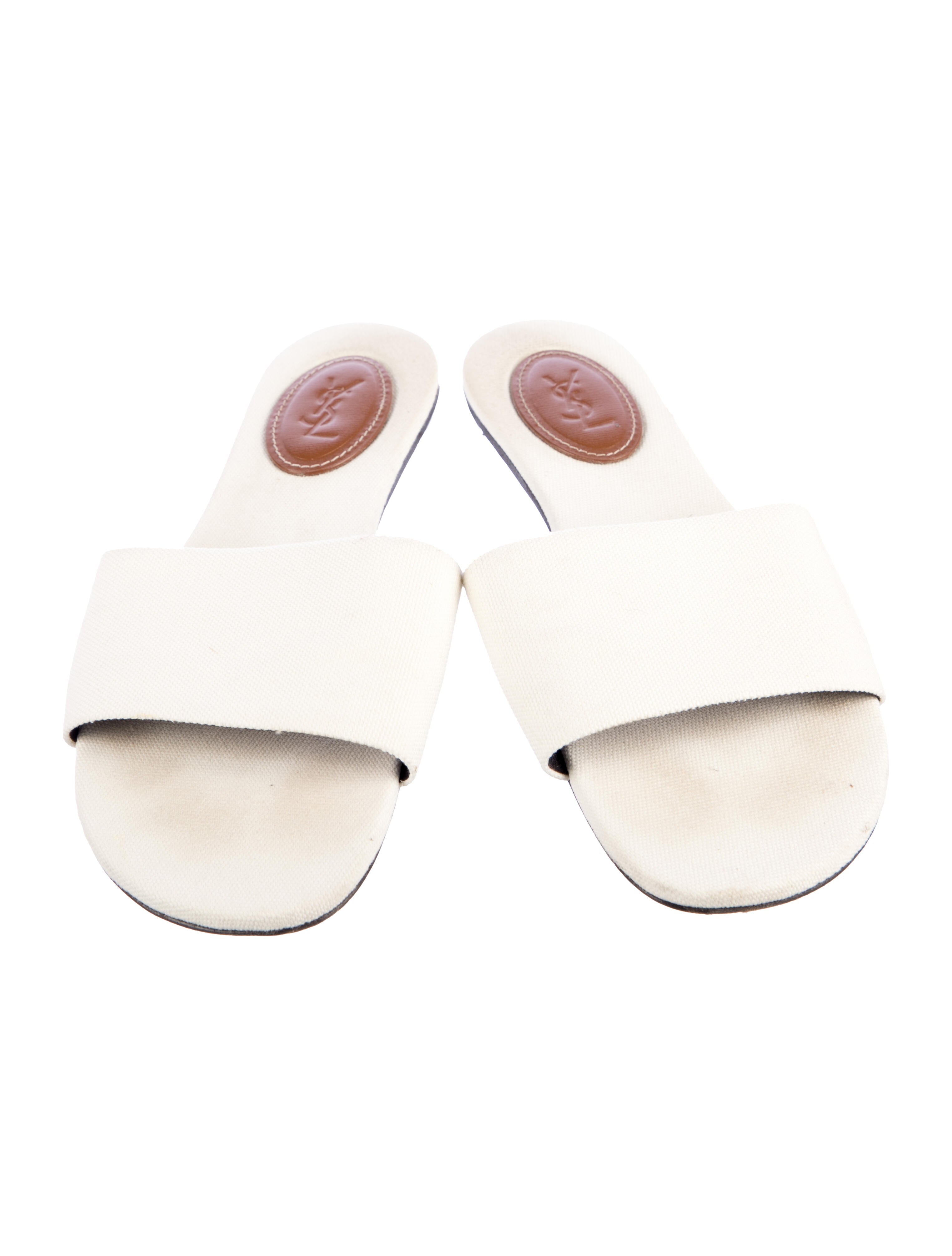 Saint Laurent Canvas Slide