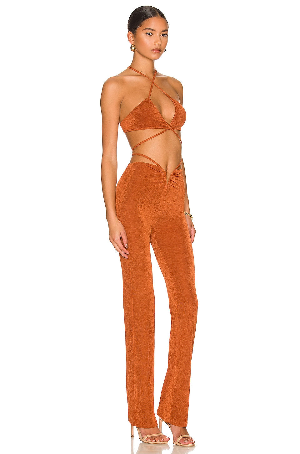 superdown Irene Strappy Pant Set in Rust