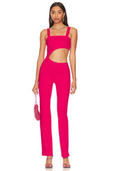 superdown Brylee Cut out Jumpsuit in Hot Pink