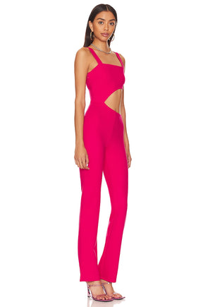 superdown Brylee Cut out Jumpsuit in Hot Pink
