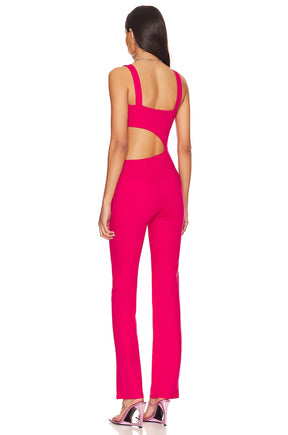 superdown Brylee Cut out Jumpsuit in Hot Pink
