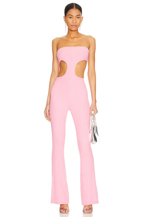superdown Darcey Cut Out Jumpsuit in Pink
