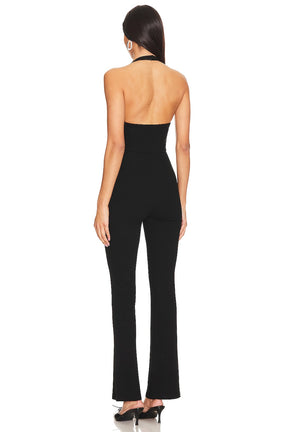superdown Dela Lace Up Jumpsuit in Black