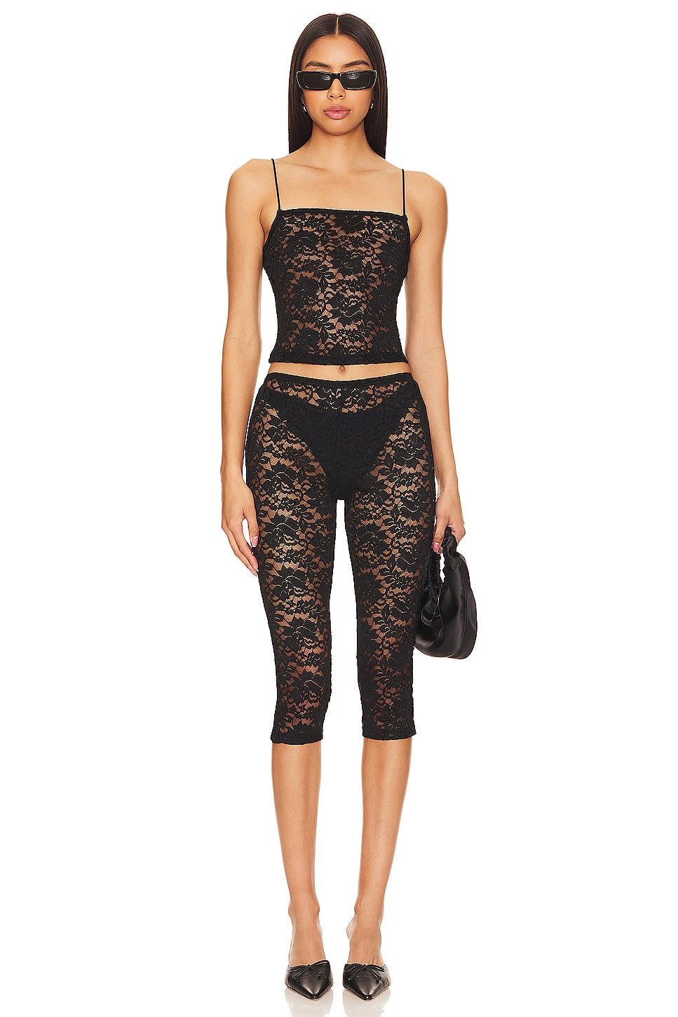 superdown Justine Sheer Capri Set in Black