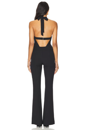 superdown Johnalyn Low Back Jumpsuit in Black