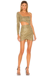 superdown Althea Mini Dress in Gold