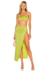 superdown Karolyna Maxi Skirt Set in Citron
