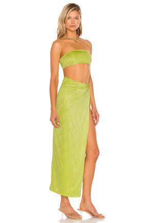 superdown Karolyna Maxi Skirt Set in Citron