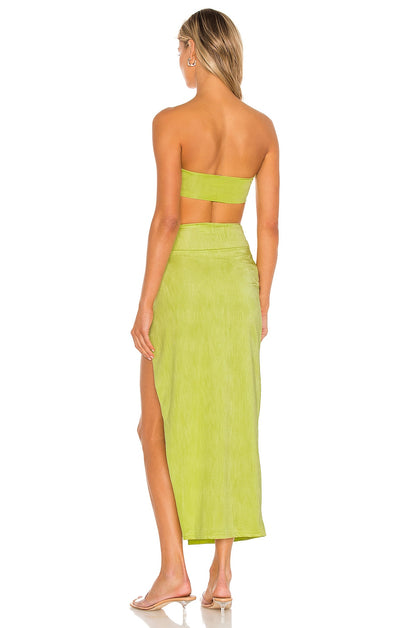 superdown Karolyna Maxi Skirt Set in Citron
