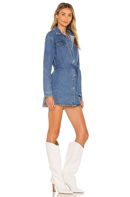 superdown Kelsie Denim Dress in Denim
