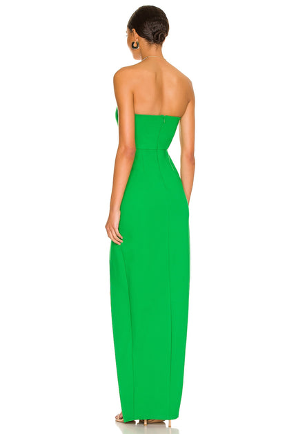superdown Ryleigh Strapless Maxi Dress in Green