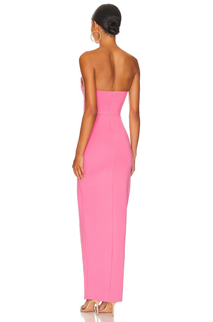 superdown Ryleigh Strapless Maxi Dress in Pink