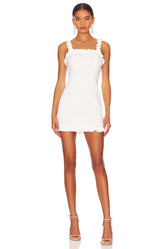 superdown Arabella Ruffle Mini Dress in White