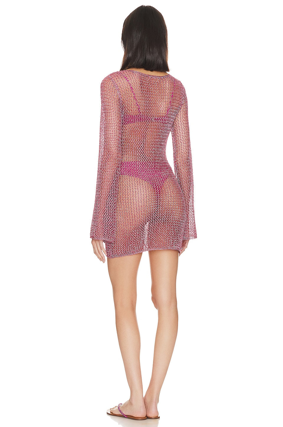 superdown Gaia Mini Dress in Pink Metallic