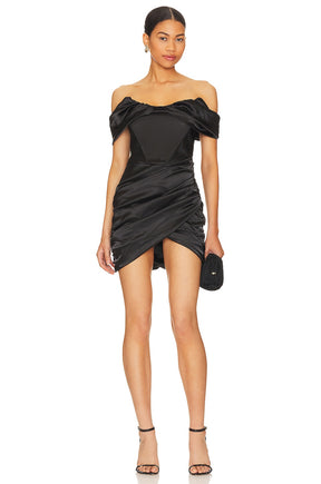 superdown Aurora Corset Mini Dress in Black