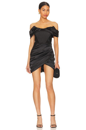 superdown Aurora Corset Mini Dress in Black