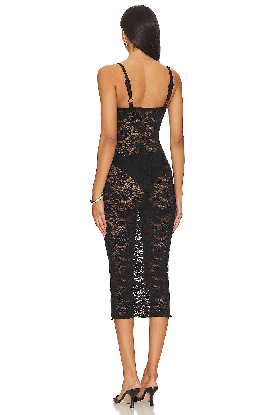 superdown Nada Sheer Dress in Black
