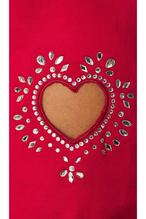 superdown Cait Heart Cut Out Dress in Red