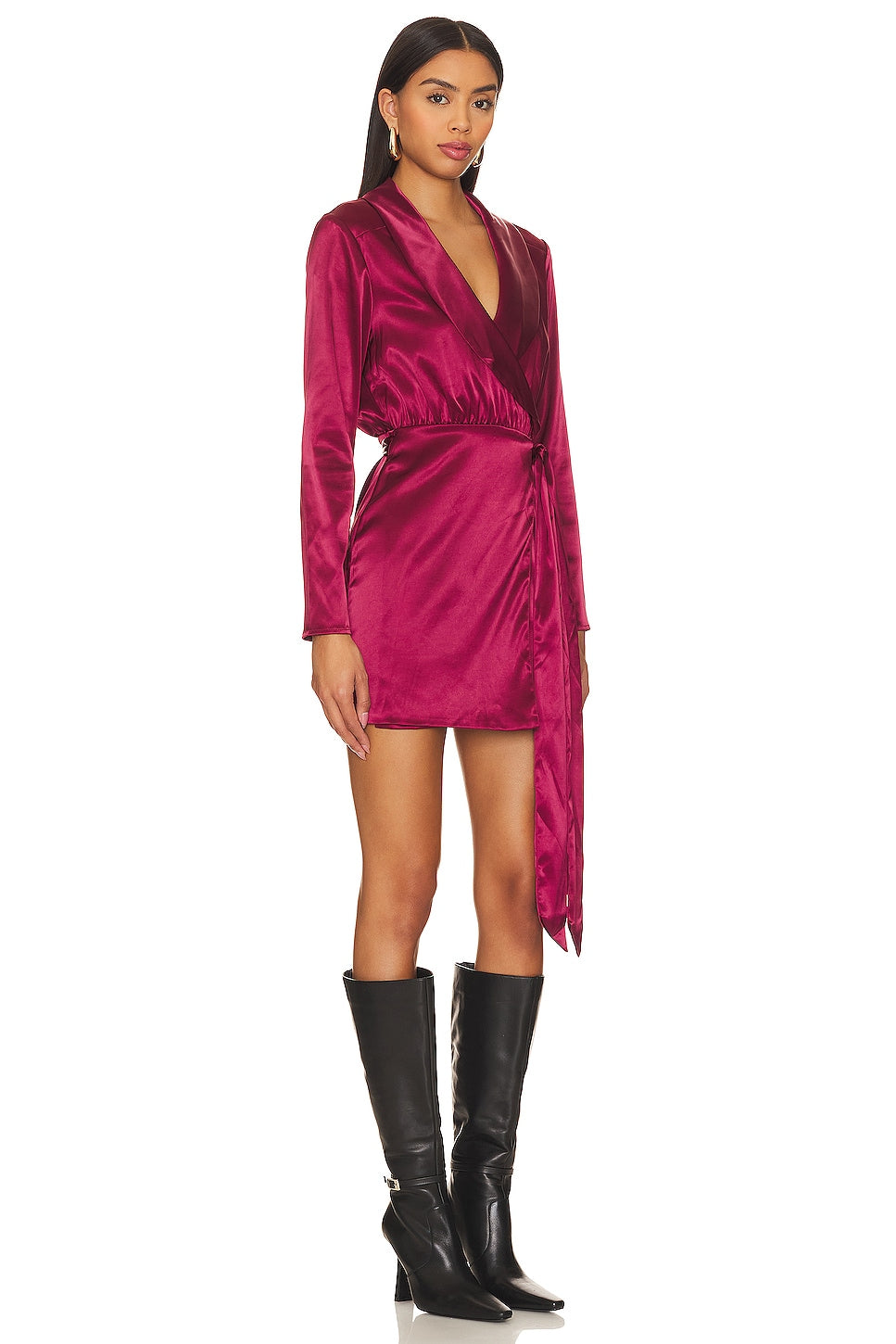 superdown Jennie Mini Dress in Burgundy