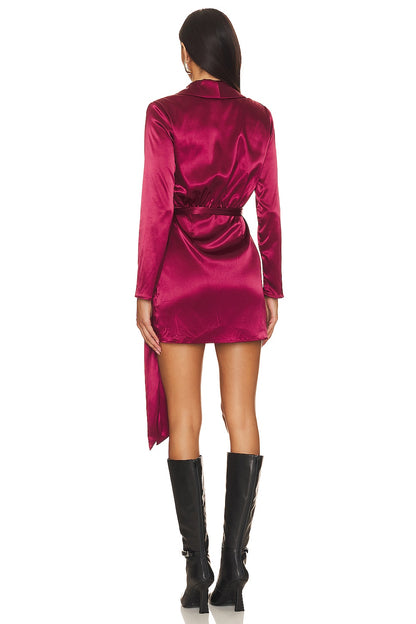 superdown Jennie Mini Dress in Burgundy