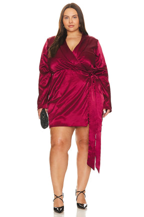 superdown Jennie Mini Dress in Burgundy