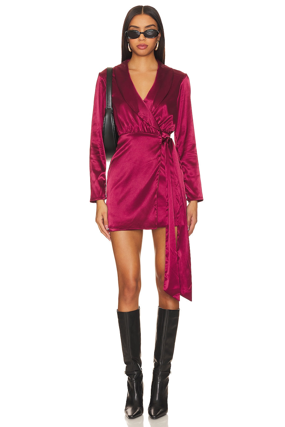 superdown Jennie Mini Dress in Burgundy