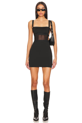 superdown Camille Strappy Mini Dress in Black