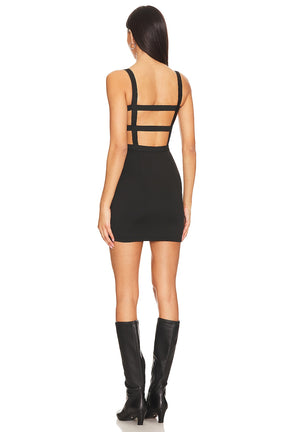 superdown Camille Strappy Mini Dress in Black