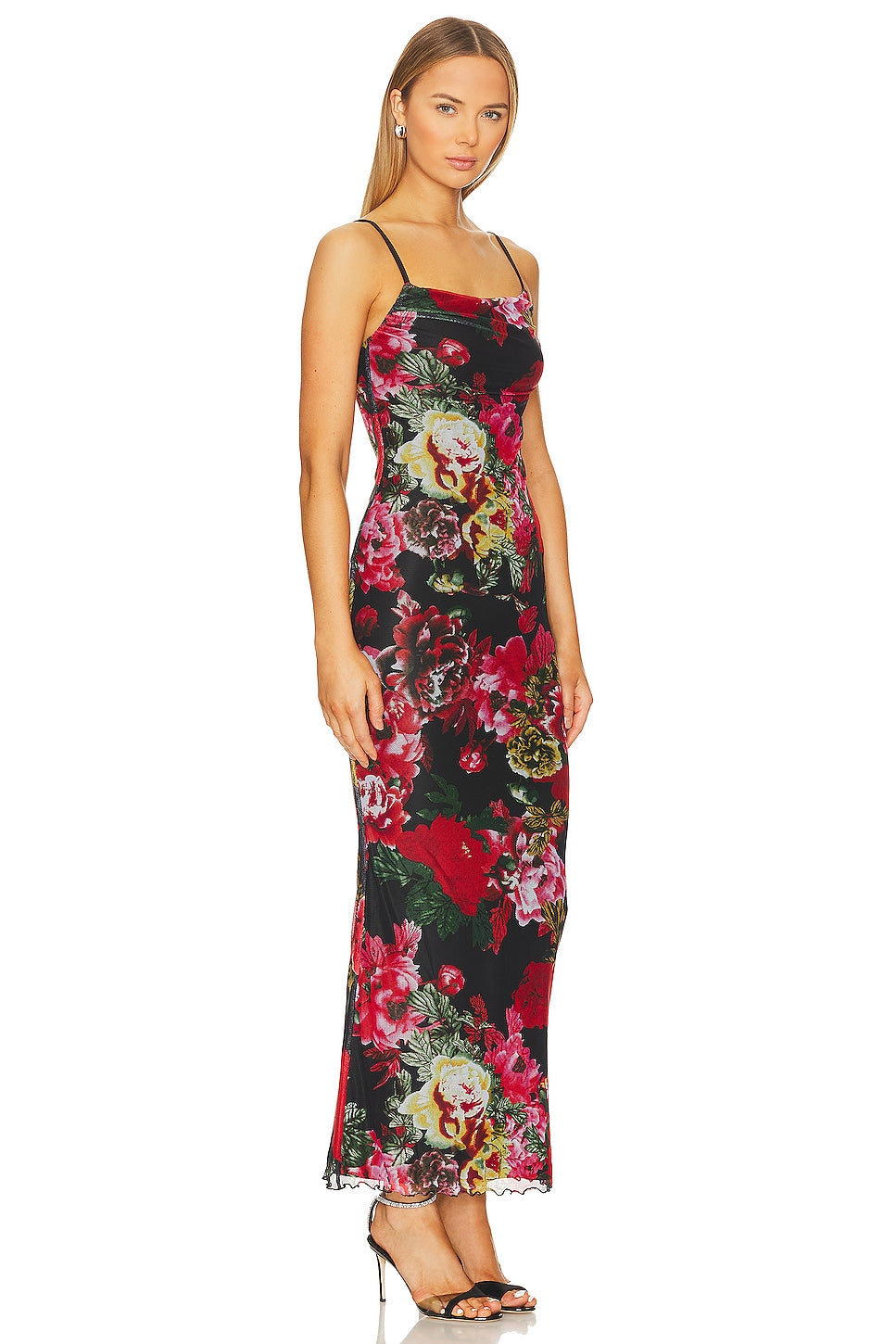 superdown Molly Maxi Dress in Black Floral