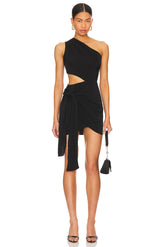 superdown Crystal Mini Dress in Black