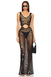 superdown Elena Maxi Dress in Black