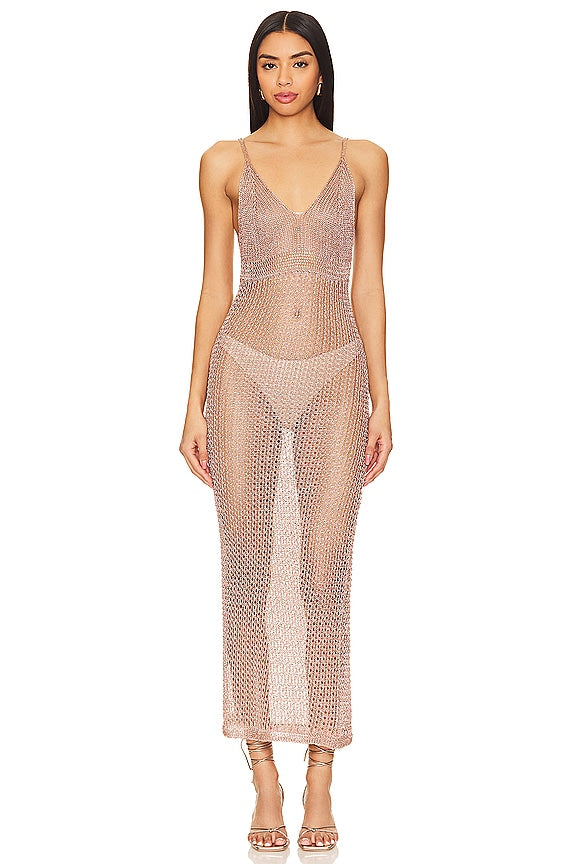 superdown Darcie Maxi Dress in Rose Gold