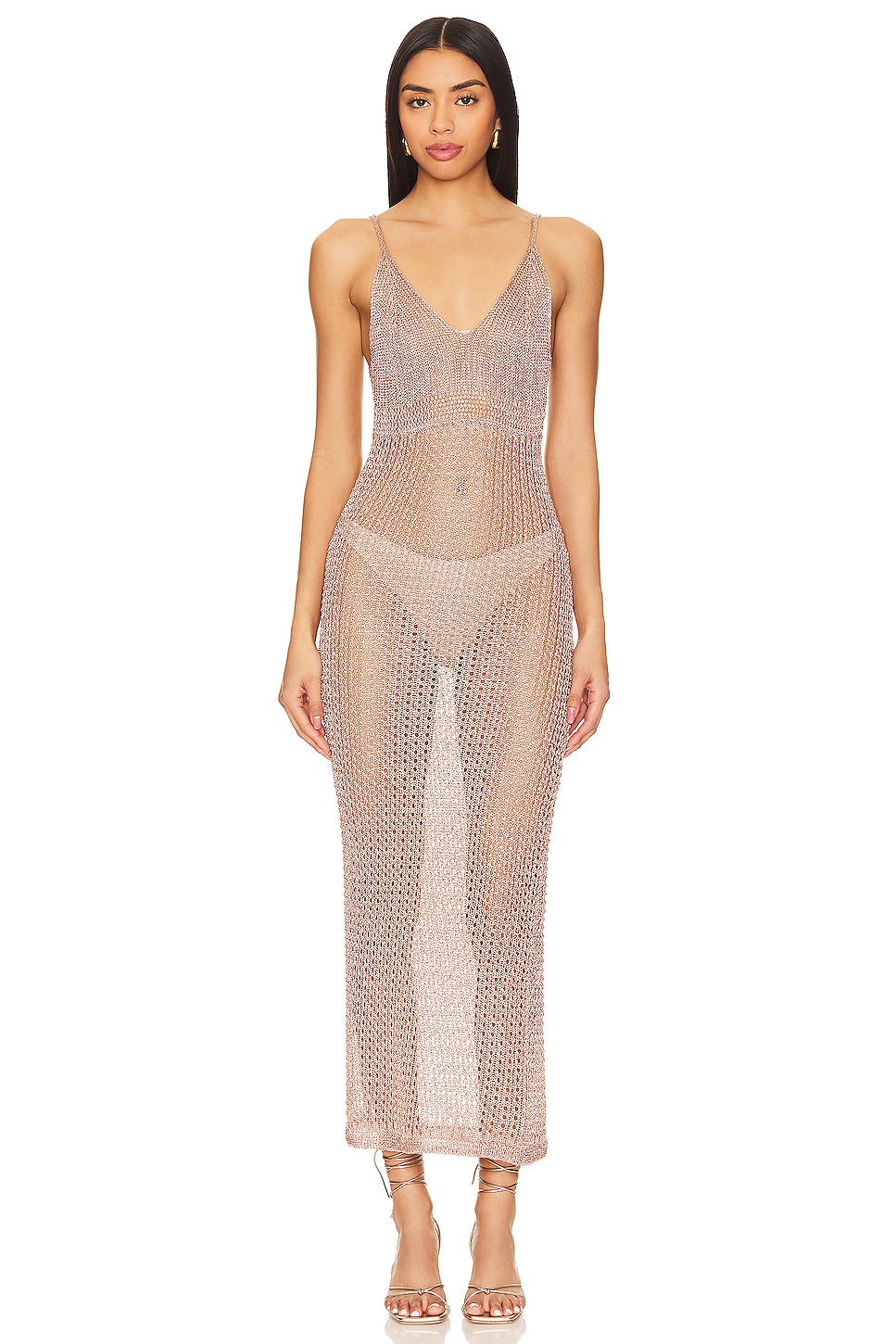 superdown Darcie Maxi Dress in Rose Gold