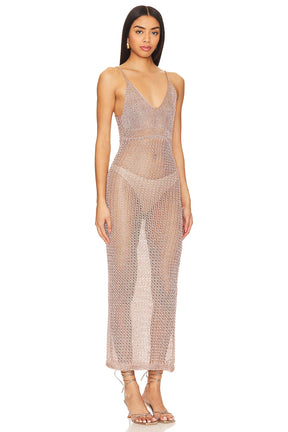 superdown Darcie Maxi Dress in Rose Gold