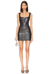 superdown Jessalyn Faux Suede Mini Dress in Snake