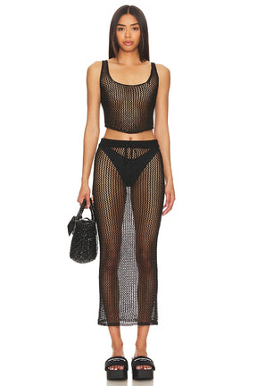 superdown Gabija Skirt Set in Black