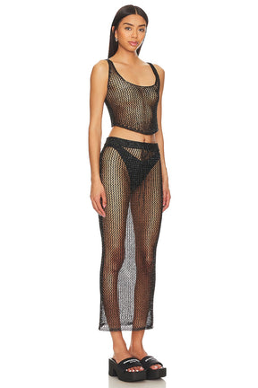 superdown Gabija Skirt Set in Black