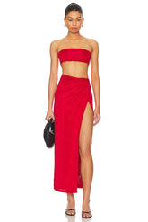 superdown Karolyna Maxi Skirt Set in Red