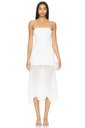superdown Amaris Strapless Dress in White