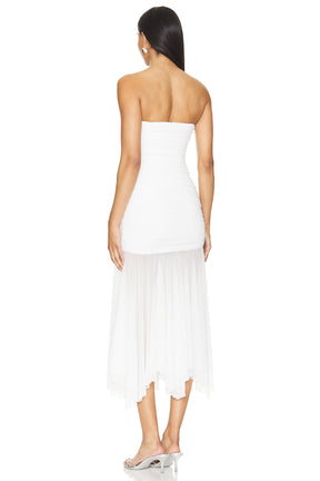superdown Amaris Strapless Dress in White