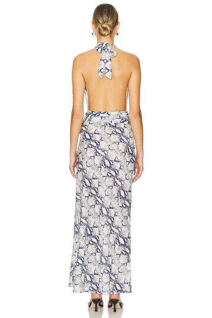 superdown Cynthia Maxi Dress in Snake Multi