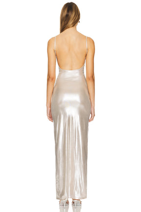 superdown Danica Maxi Dress in Silver