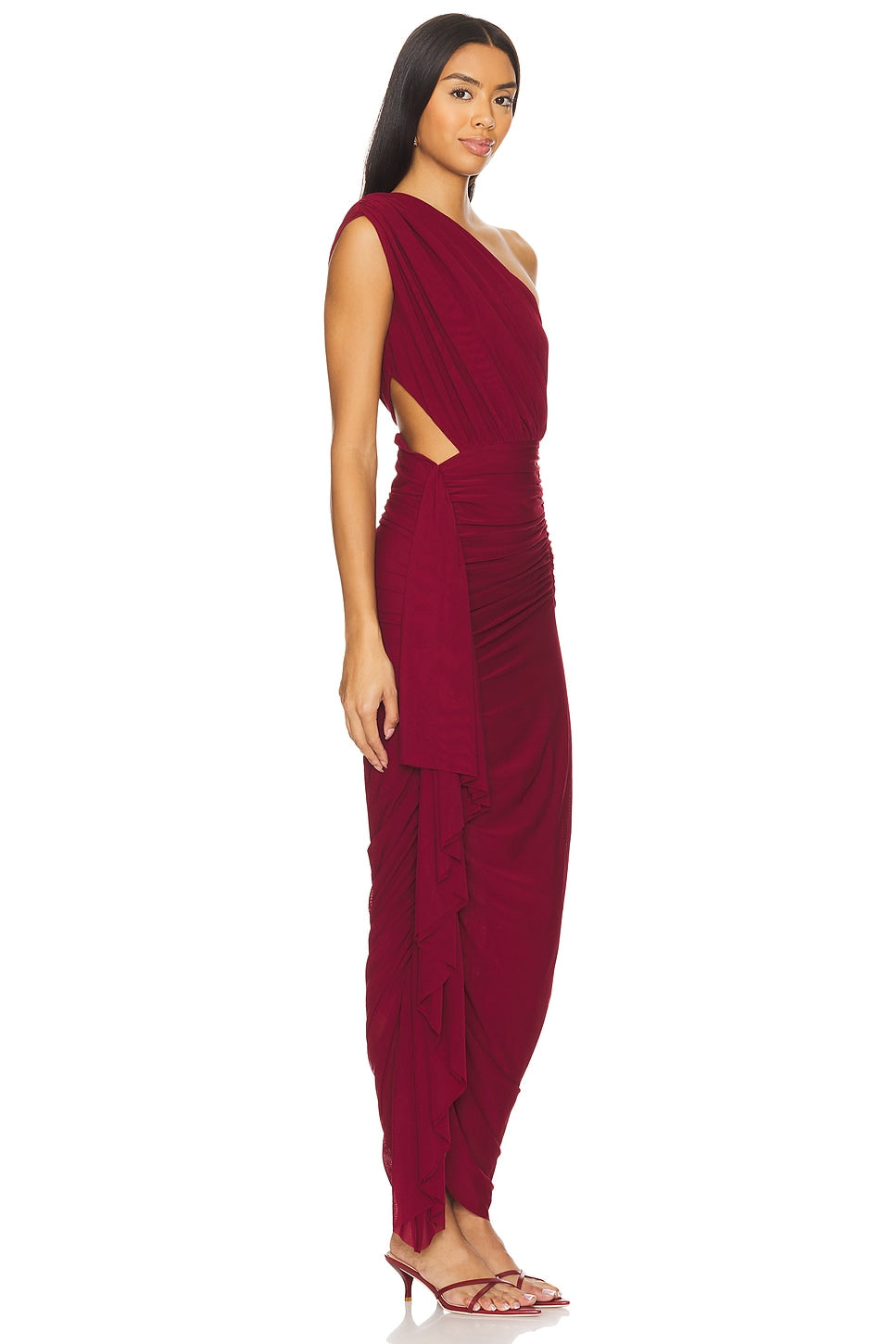 superdown Juliet Midi Dress in Oxblood