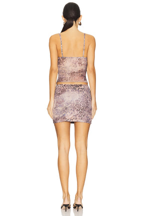 superdown Catherine Cami Skirt Set in Brown Multi