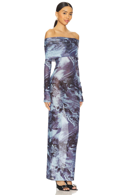 superdown Karasi Maxi Dress in Navy