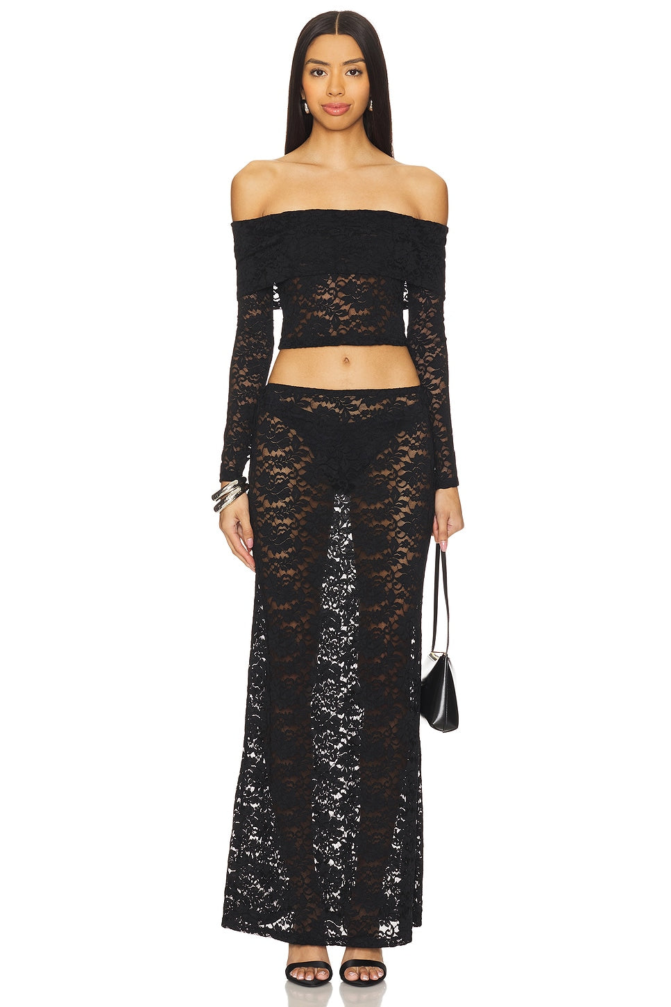 superdown Parise Maxi Set in Black