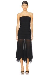 superdown Amaris Strapless Dress in Black