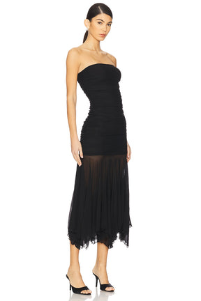 superdown Amaris Strapless Dress in Black