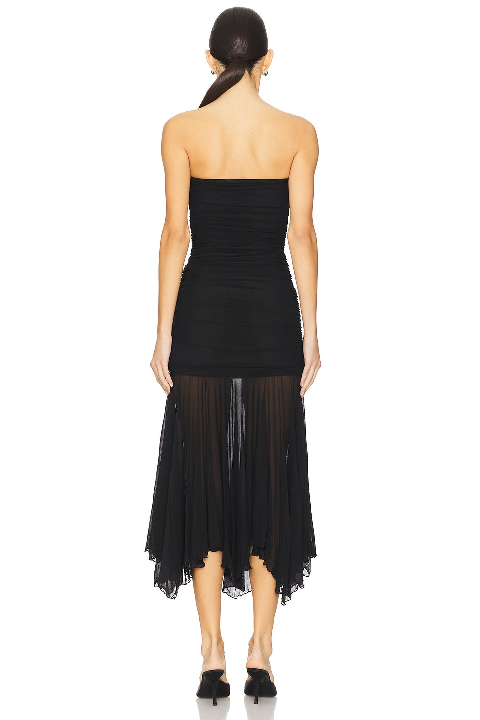 superdown Amaris Strapless Dress in Black