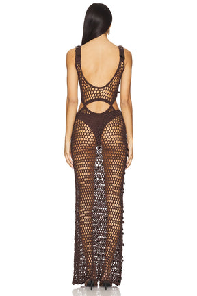 superdown Elena Maxi Dress in Brown